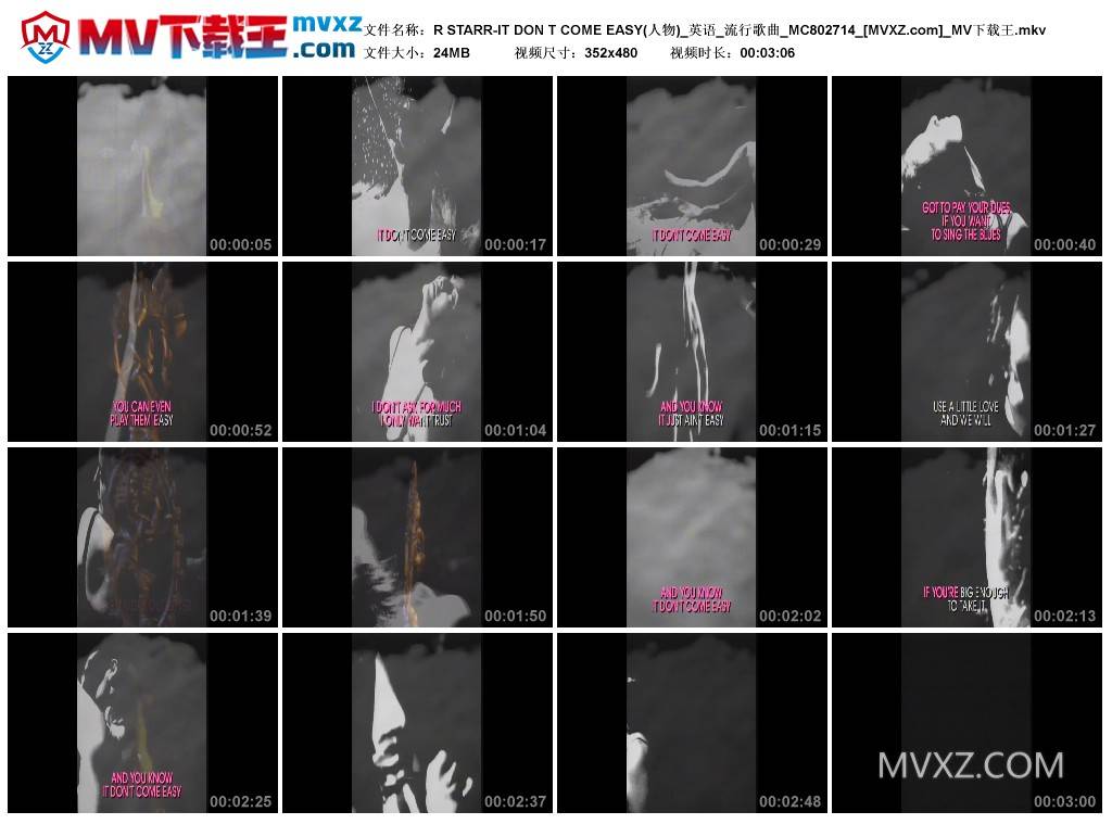 R STARR-IT DON T COME EASY(人物)_英语_流行歌曲_MC802714